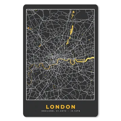 Produktbild von MuchoWow® Mauspad Mousepad London - Stadtplan - Gold - Karte 40x60 cm - Mousepads - Maus Mat - Pad - Mausunterlage - Schreibtisch Accesoire