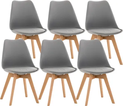 Produktbild von 6er Set Esszimmerstuhl HLO-CP20  grau