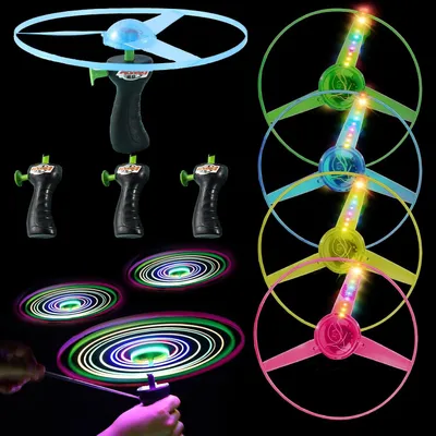 Image de Hélices jouets lumineuses à LED, lot de 4 – Idéales comme cadeaux pour les invités