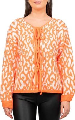 Produktbild von Reichstadt Damen Strickjacke 25RSW069 mit Schleifen Orange One Size