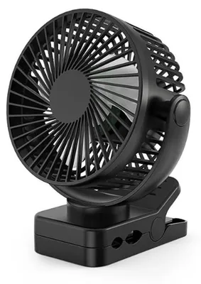 Productafbeelding van USB-tafelventilator met 12000 mAh accu en afstandsbediening, 3 windstanden