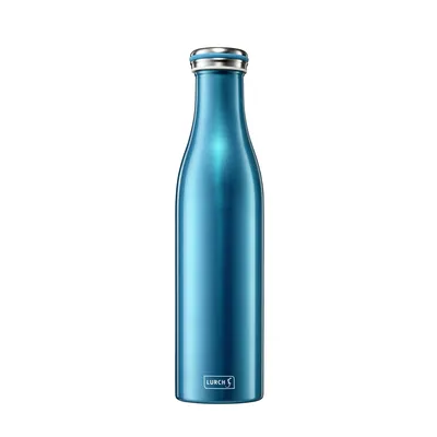 Produktbild von LURCH Thermo-Isolierflasche Edelstahl 0,75l wasserblau
