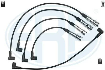 Produktbild von ERA 883039 Zündkabelsatz Zündleitungssatz für VW GOLF II (19E, 1G1) Polo Coupe (86C, 80) Polo Schrägheck (86C, 80) SCIROCCO (53B) Jetta II