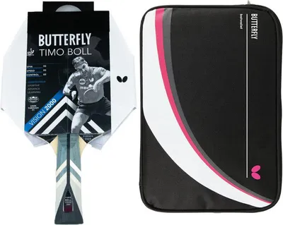 Produktbild von Butterfly 1x Timo Boll Vision 2000 Tischtennisschläger + Tischtennishülle Drive Case II