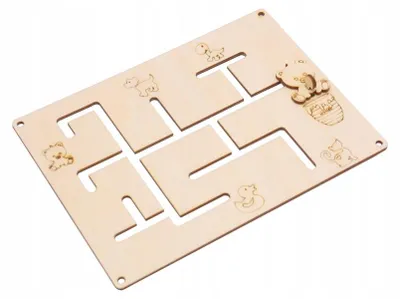 Image de ASZ Labyrinthe éducatif pour table sensorielle avec ours