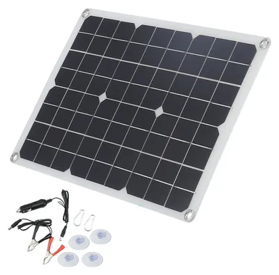 Image de Panneau solaire USB de 20 W et 18 V, chargeur de batterie portable pour voiture, bateau, yacht, accessoires