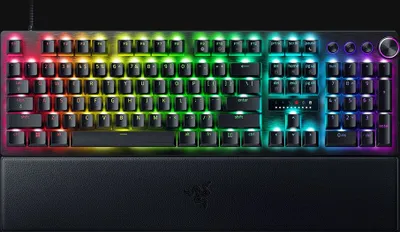 Image de Razer Huntsman V3 Pro, filaire, USB, commutateur optique à clé, QWERTY, LED RGB, noir
