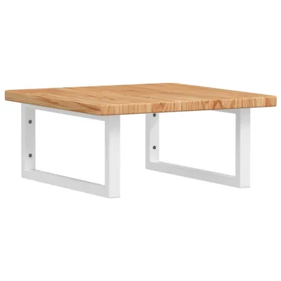 Produktbild von vidaXL Waschtischplatte mit Halterung Stahl und Massivholz Eiche