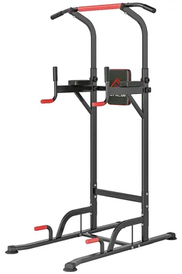Produktbild von HOMCOM Power Tower höhenverstellbar Dip Station mit Klimmzugstange Saugnäpfe