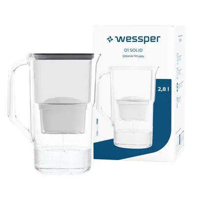 Produktbild von Wessper D1 SOLID 2,8 L Wasserfilterkanne Schwarz mit AquaMax Filter