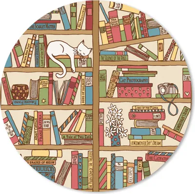 Produktbild von MuchoWow® Mauspad Mousepad Muster - Katze - Buch - Jungen - Mädchen - Kinder - Kinder 30x30 cm - Mousepads - Maus Mat - Pad - Mausunterlage - Tischunterlage - Schreibtischmatten