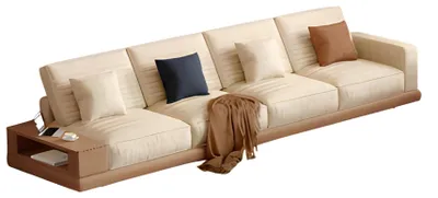 Produktbild von Beige Sofa 4-Sitzer – Elegantes Polstersofa modernem Design