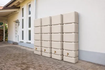 Image de GRAF SLIM kit de réservoir mural 1400 L sable beige