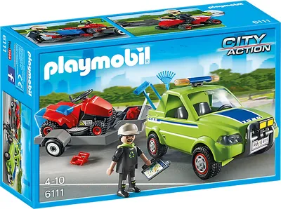 Produktbild von PLAYMOBIL 6111 - Service-Fahrzeug mit Rasenmäher