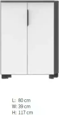 Immagine prodotto di Armadio per ufficio, scaffali in legno, mobili per ufficio, ufficio, design moderno, colore bianco