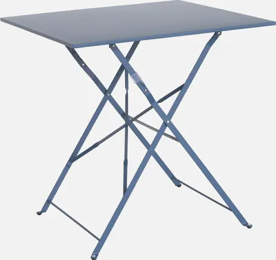 Produktbild von sweeek - Klappbarer Bistro-Gartentisch aus Stahl, 2 Personen - Graublau