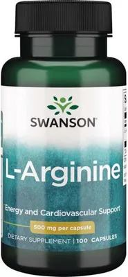 Image de L-Arginine 500 mg 100 gélules Swanson Health Products