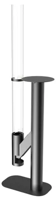 Image de YRHome : poêle-fusée d'extérieur pratique en acier au carbone noir, poêle à bois compact avec tube en verre de 100 mm pour le jardin, le balcon et le camping