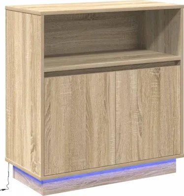 Produktbild von LED-Sideboard Sonoma-Eiche 71 x 34,5 x 75 cm Holzwerkstoff