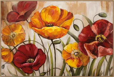 Produktbild von ArtUniverse Leinwandbild Tolle Mohnblumen 82,5 x 122,5 cm