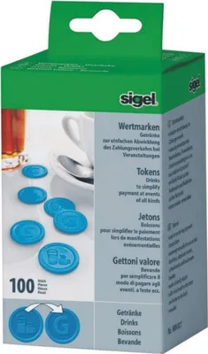 Produktbild von Wertmarken Getränke 25mm blau VE=12x100 Stück