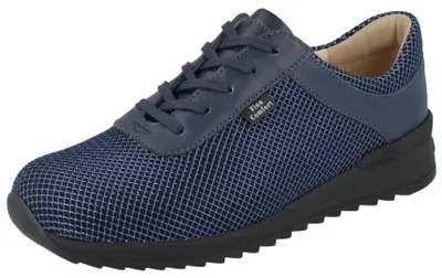 Produktbild von FINN COMFORT Cerritos Damen Schnürschuhe blau Glattleder Mesh - Größe: UK 4,5