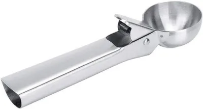 Produktbild von Eisschaufel mit Auslöser - Edelstahl - 18 cm - Silber