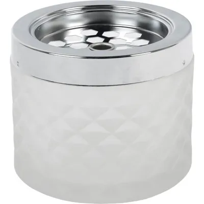 Zdjęcie produktu dla Windascher Glas, mit Edelstahldeckel, matt, weiß, Höhe: 67 mm, ø: 96 mm
