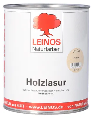 Produktbild von LEINOS Holzlasur für innen Farblos 0,75 l – Holzlasur innen, wasserbasiert