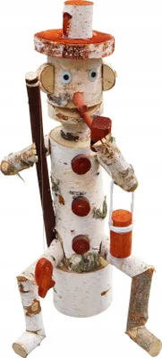Produktbild von Holzfigur Gartenfigur 55 cm Angler aus Birke – Dekoration für den Garten