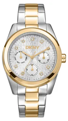 Produktbild von DKNY Damenuhr Quarzuhr silber / gold onesize Damen 36 DK1L109M0065