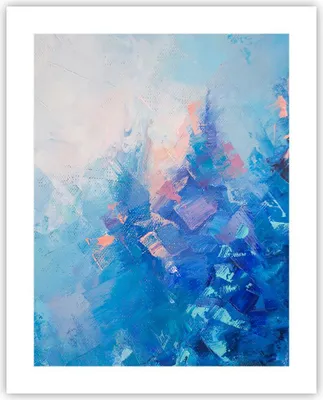 Produktbild von Poster - Poster ohne Rahmen - Abstraktion blau gemalt - 40x50 cm - Wand Bild - Wanddeko - Wandbilder - Kunstposter - Wandposter - Bilder - Kunstdruck - Wanddekoration - Wandbild - P2XPA40x50-4570