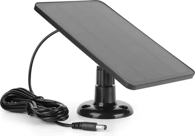 Produktbild von Solarpanel fuer ueberwachungskamera, IP6, wasserdicht, um 360 Grad einstellbar, Dauerleistung mit 10 W, 5 V Lade-Solarpanels mit DC5521-Anschluss/9,8 Fuss Ladekabel, passend fuer Tuerklingel-ueberwachungskamera