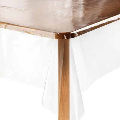 Obrázek produktu pro PVC ubrus, průhledný, 137 x 274 cm, omyvatelný, lze stříhat