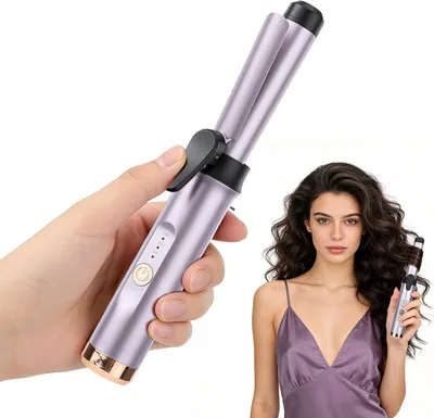 Produktbild von Kabelloser Lockenstab Reise 22mm, Mini Haarstyler mit 3 Temperaturstufen & Ionen Technologie, schnell aufheizend für unterwegs