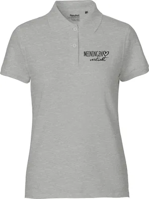 Produktbild von Huuraa Damen Polo Shirt Meiningen verliebt XXL Sport Grey Bio Baumwolle Fairtrade Poloshirt Geschenkidee