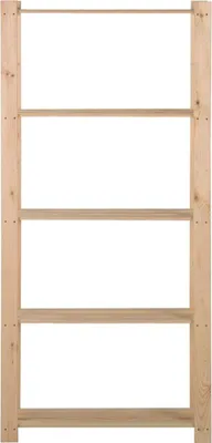 Obrázok produktu pre vidaXL Úložný regál s 5 policami 80x28,5x170 cm Masívne borovicové drevo
