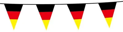 Produktbild von Wimpelkette im Deutschland-Design, 10 m lang, wetterfest, Wimpel 20x30 cm