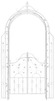 Produktbild von Rosenbogen ANDERS - 144x36x270cm, Metall, Antik-Weiß | Rankhilfe Rosen Rankgitter Gartendekoration