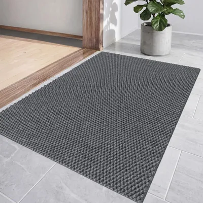 Deurmat 60x90 cm, rutschfest, saugfähig, Polypropylen, grau