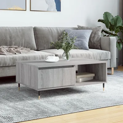 Produktbild von The Living Store Couchtisch Grau Sonoma 90x60x35 cm Holzwerkstoff