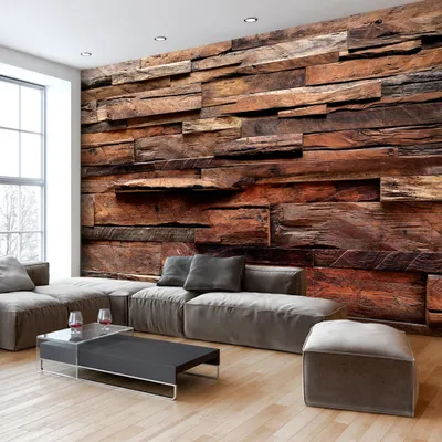 Produktbild von Fototapete selbstklebend Holzoptik 392x280 cm Tapete Wandtapete Wandbilder Klebefolie Dekofolie Tapetenfolie Wand Dekoration Wohnzimmer - Bretter f-A-0597-a-c