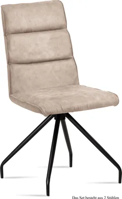 Produktbild von Esszimmerstuhl (2er-Set) Devnet 47x92x60 Schwarz/Natur