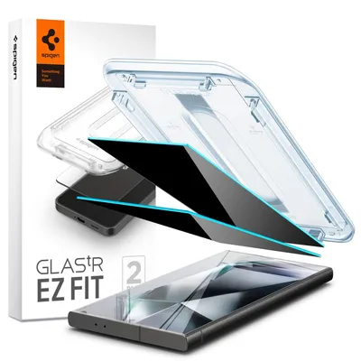 Zdjęcie produktu dla Spigen GLAS.tR EZ Fit, Samsung, Galaxy S24 Ultra (2024), Odporny na zadrapania, Czarny, 2 szt.