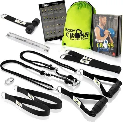 Produktbild von Slingtrainer für Krafttraining – Schwarz – 1,8 kg – Für den Einsatz zu Hause und im Freien – Suspensions-Trainer