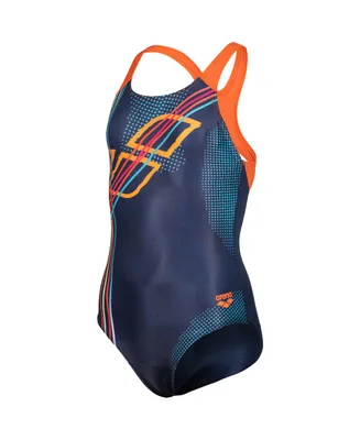 Produktbild von Arena GIRL'S SWIMSUIT SWIM PRO BACK NAVY-MANGO 140