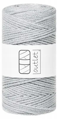 Produktbild von Sznurki Outlet Junior Makramee Garn 3mm hellgrau