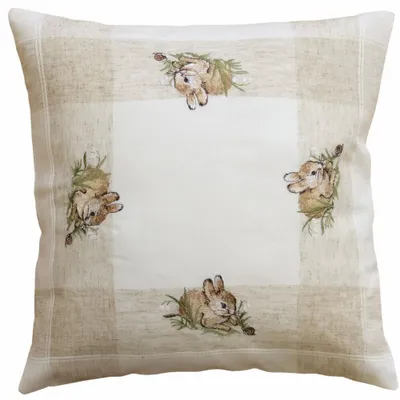 Produktbild von Kissen-Bezug Ostern Frühling Osterhasen 40x40 cm