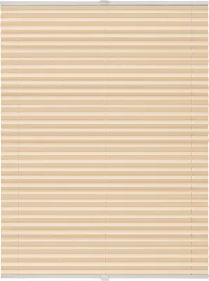 Produktbild von Plissee auf Maß Thermo Basic Klemmfix ohne Bohren Verdunkelnd Farbe: Hellorange, Größe: B): 131-140 cm, H): 201-250 cm