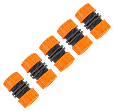 Image de Lot de 5 raccords de rallonge pour tuyau d'arrosage de 1/2", outil de réparation pour tuyaux d'arrosage de jardin